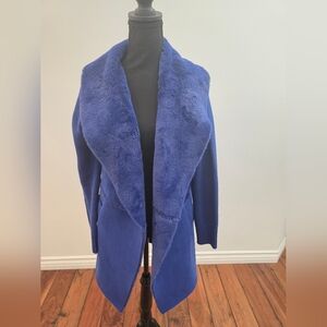 Elegant Blue Women's Coat Sweater Sz Large